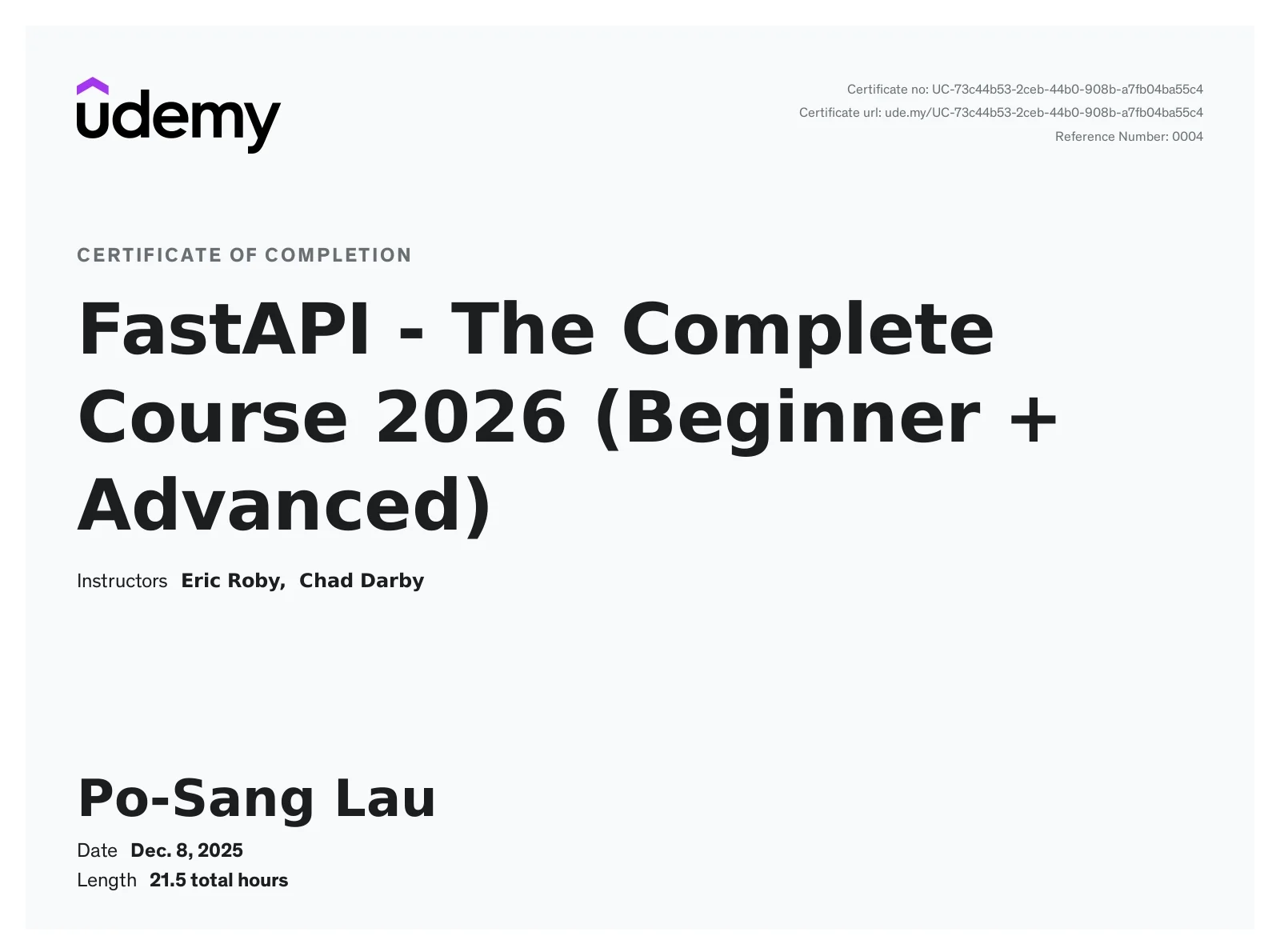 FastAPI course